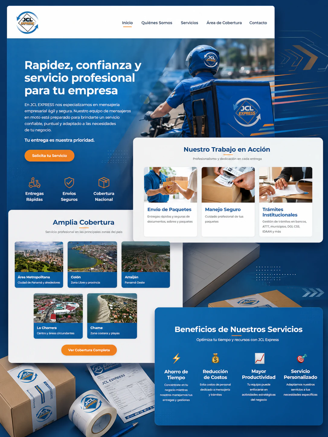 Diseño web de JCL Express