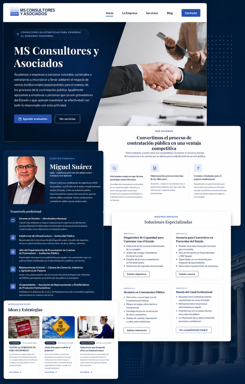 Diseño web de MS Consultores
